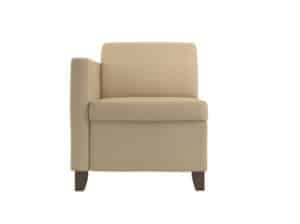 Rally Embrace Chair with 1 Upholstered Arm Front view of Rally Embrace Chair with 1 Upholstered Arm Wood Feet