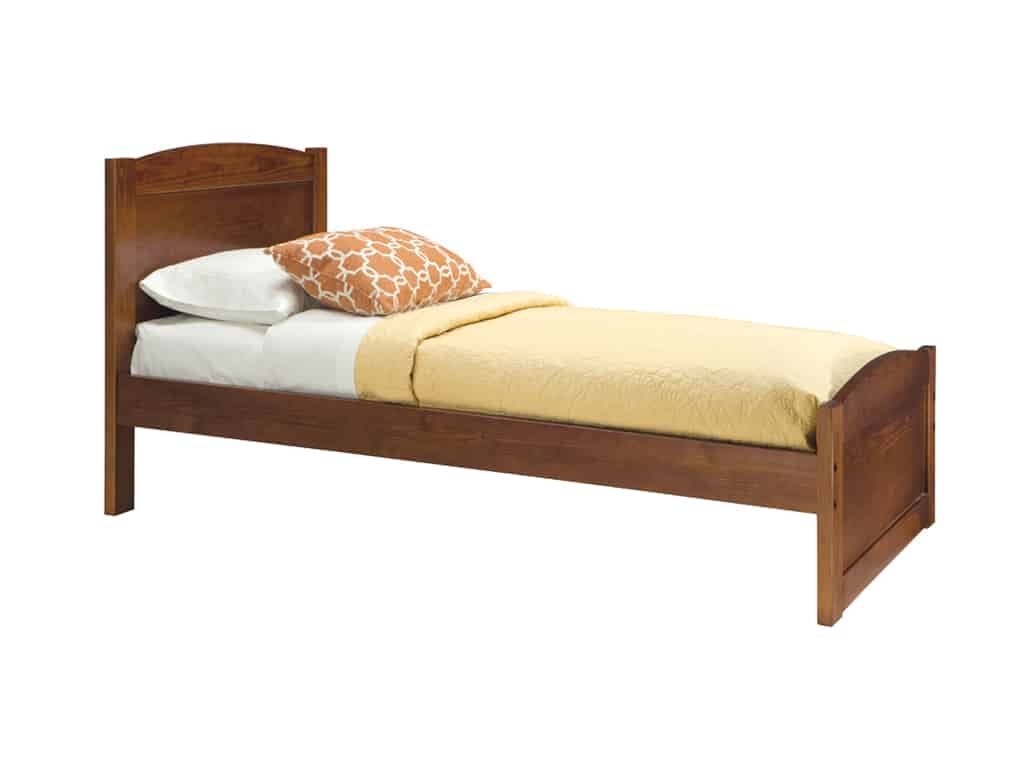 Three Quarter view of Legacy Twin Bed with Headboard and Footboard