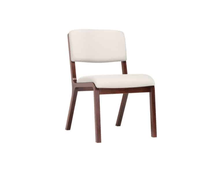 Three Quarter view of PlyWedge Side Chair with Uph Seat and Back