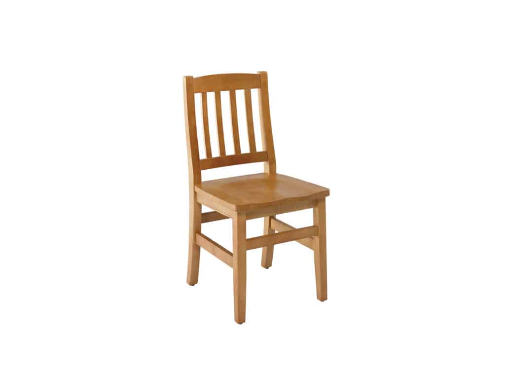 Three Quarter view of Dalton Side Chair with Wood Seat