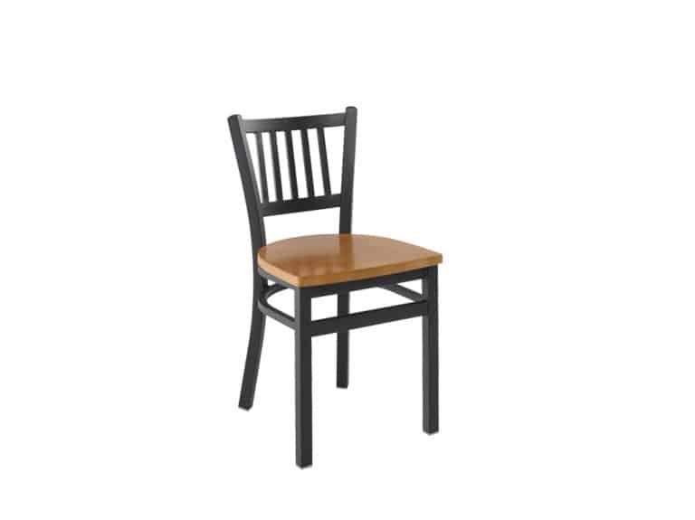 Bistro Metal Chair with Wood Seat