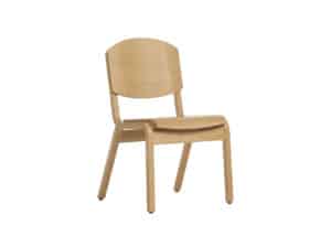 Woodland Side Chair Three Quarter view Woodland Side Chair with Wood Seat and Back, Durable Dining Chair