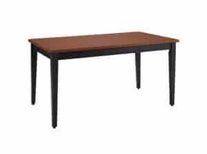 Medium Tapered Leg Table, Black base and Select Cherry top Medium Rectangle Table