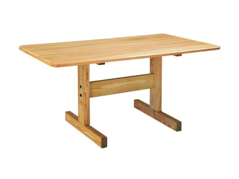 Three Quarter view of Medium Classic Dining Trestle Table