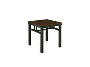 Rowan Side Table, Black & Chestnut Rowan Side Table with Chestnut Top and Black Base