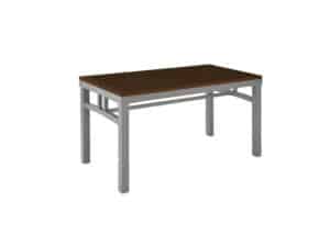 Rowan Coffee Table, Silver & Chestnut Rowan Coffee Table with Chestnut Top and Silver Base