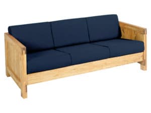 Classic Sofa, Honey Lacquer finish Three Quarter view of Classic Sofa