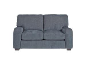 Eva Loveseat Front view Eva Loveseat with Grayish Blue Chenille Fabric