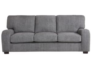 Eva Chair Front view Eva Sofa with Salt & Pepper Chenille Fabric