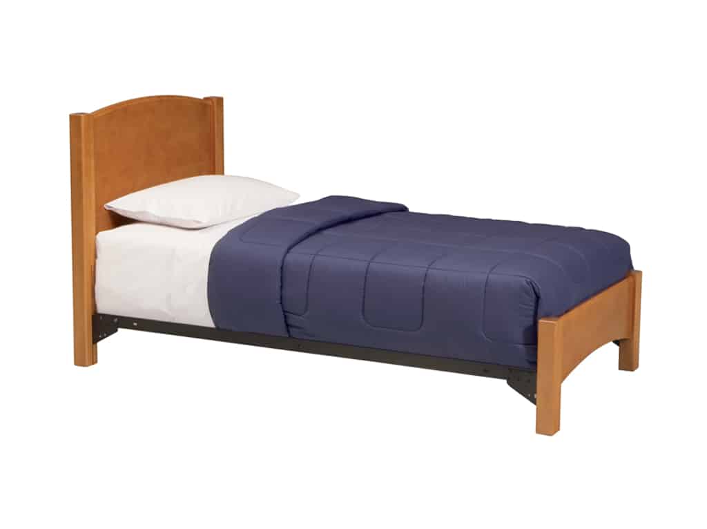 Beechwood Twin Bed With Panel Headboard, Twin Size Beds With Side Rails