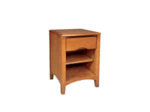 Beechwood Nightstand, Huntington Maple Three Quarter view of Beechwood Nightstand with Drawer