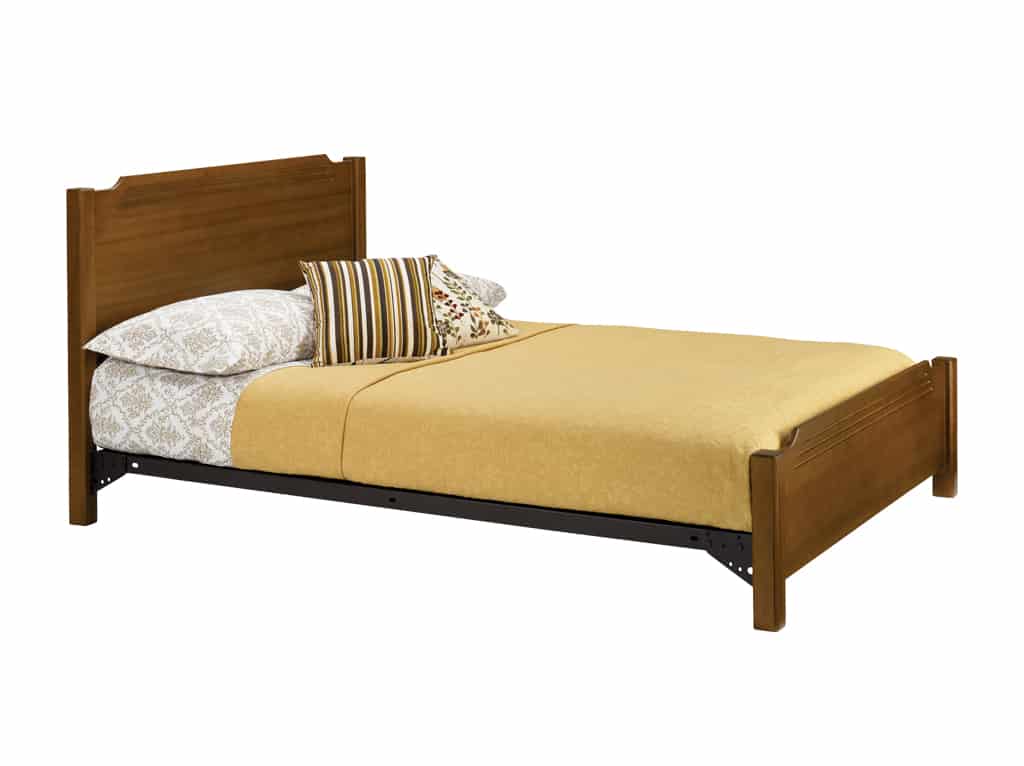 Three Quarter view of Espresso Double Bed with Spring Base