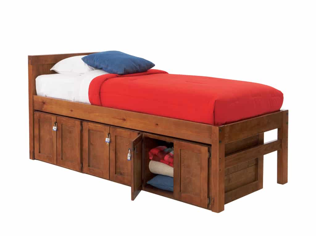 Three Quarter view of Fiero Bed with Storage