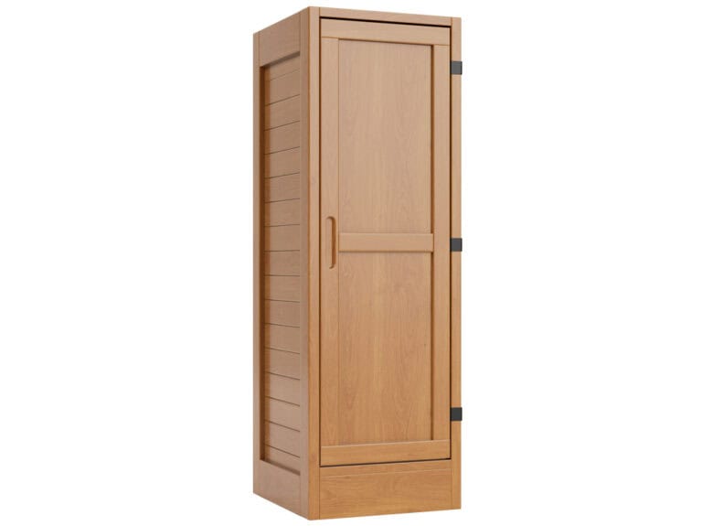 Three Quarter view of Classic Wardrobe with Door Closed