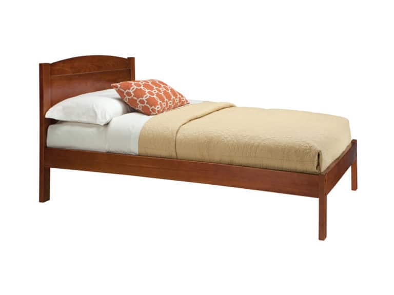 Three Quarter view of Legacy Double Bed with Headboard and Footrail