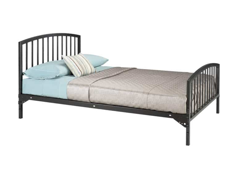 Three Quarter view of Lenox Double Bed with Headboard, Footboard and Spring Base