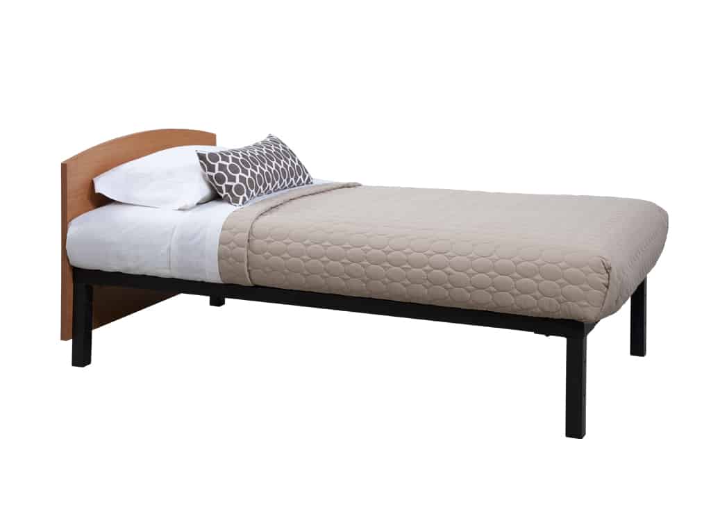 Womens Shelter Camden Twin Bed Base shown with Optional Head Panel