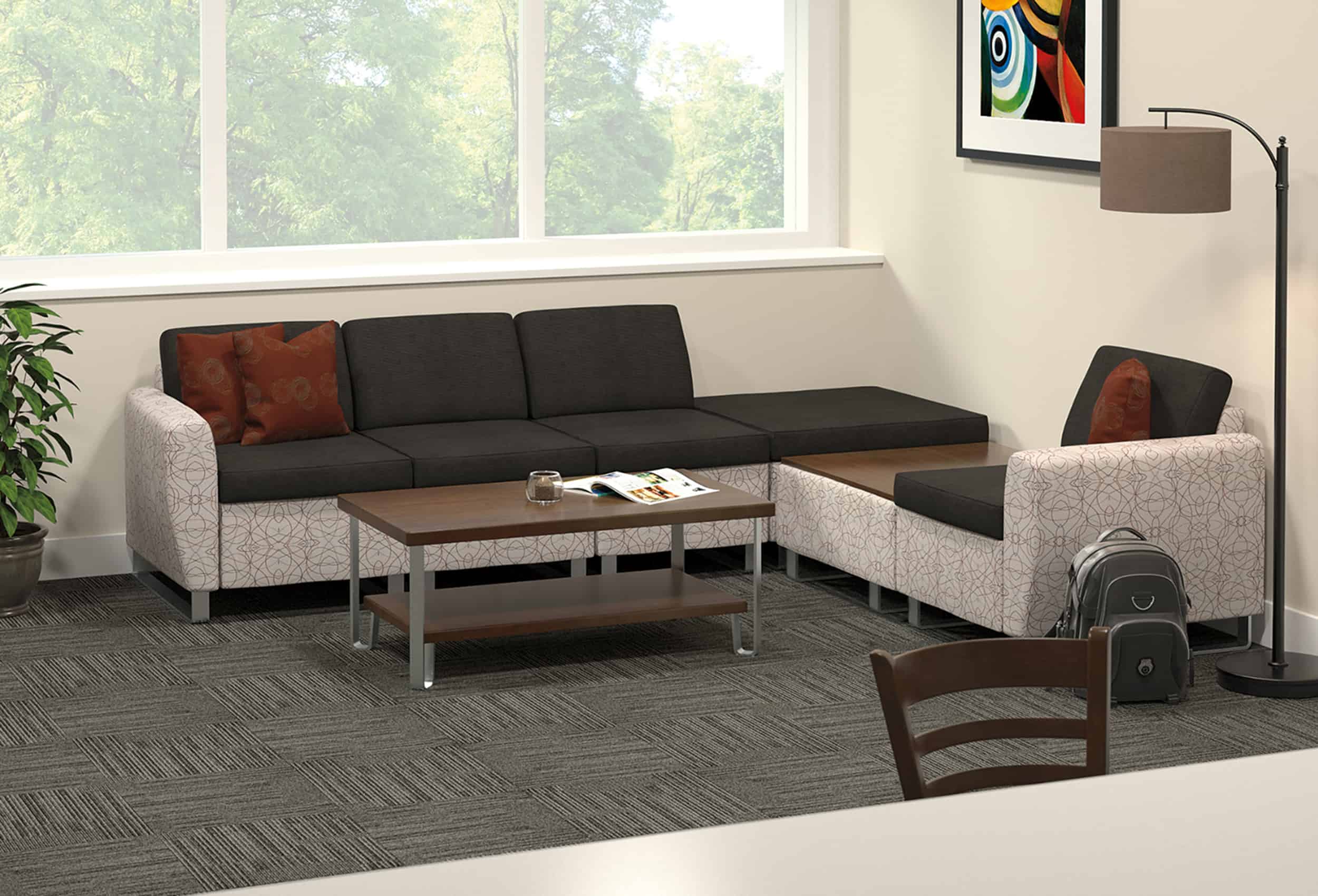 Rally Indulge 1 Arm Chairs, Armless Chairs, Fully Upholstered Ottoman, and Table Top Ottoman - all with Sled Base Foot Option Rally Chairs in Living Room