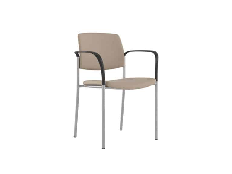 Three Quarter view Upland Arm Chair with Upholstered Seat & Back