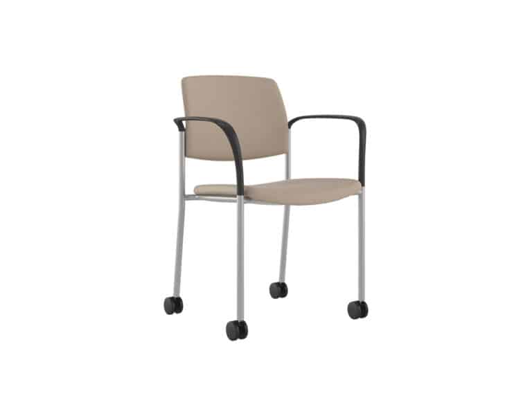 Three Quarter view Upland Arm Chair with Upholstered Seat & Upholstered Back