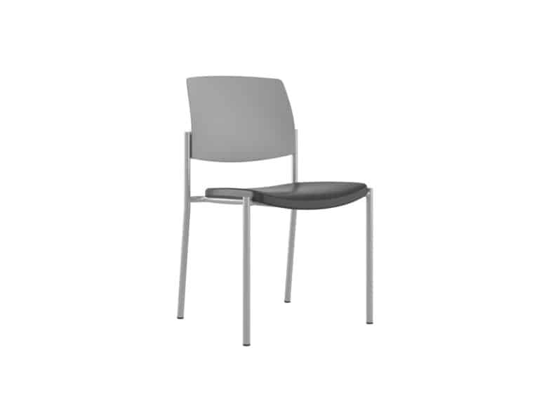 Three Quarter view Upland Side Chair with Poly Seat & Plastic Back