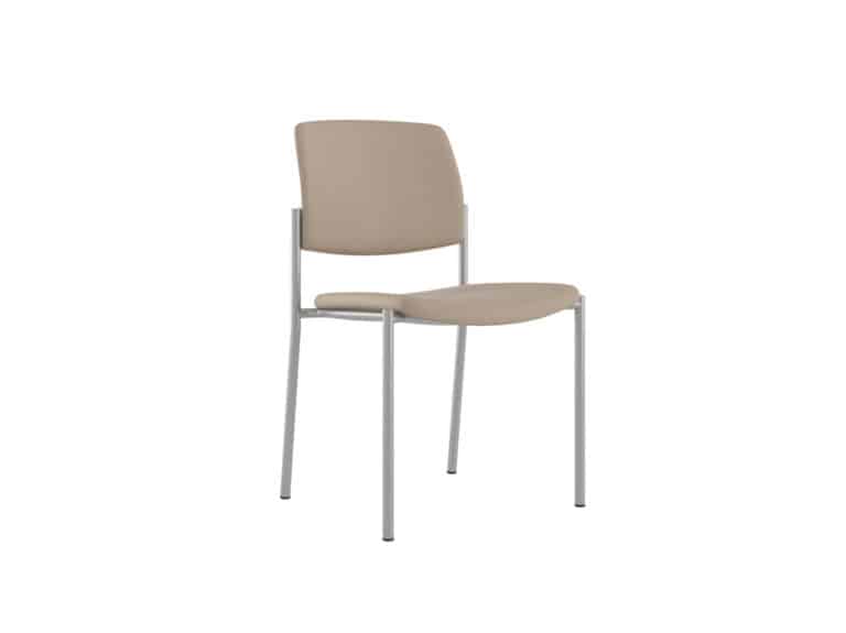 Three Quarter view Upland Side Chair with Upholstered Seat & Upholstered Back