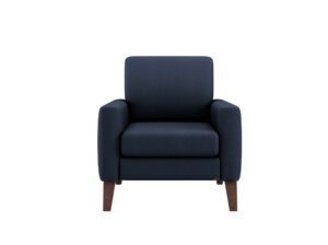 Chill Chair Chill Chair shown in Durango Black Fabric and Wood Rail Leg for Group Homes.