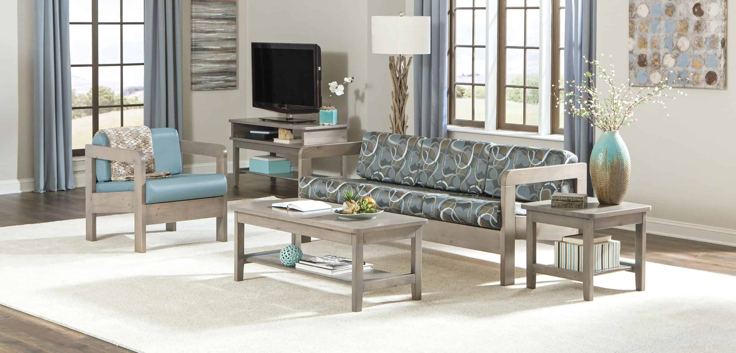 Legacy Living Room in Driftwood Finish