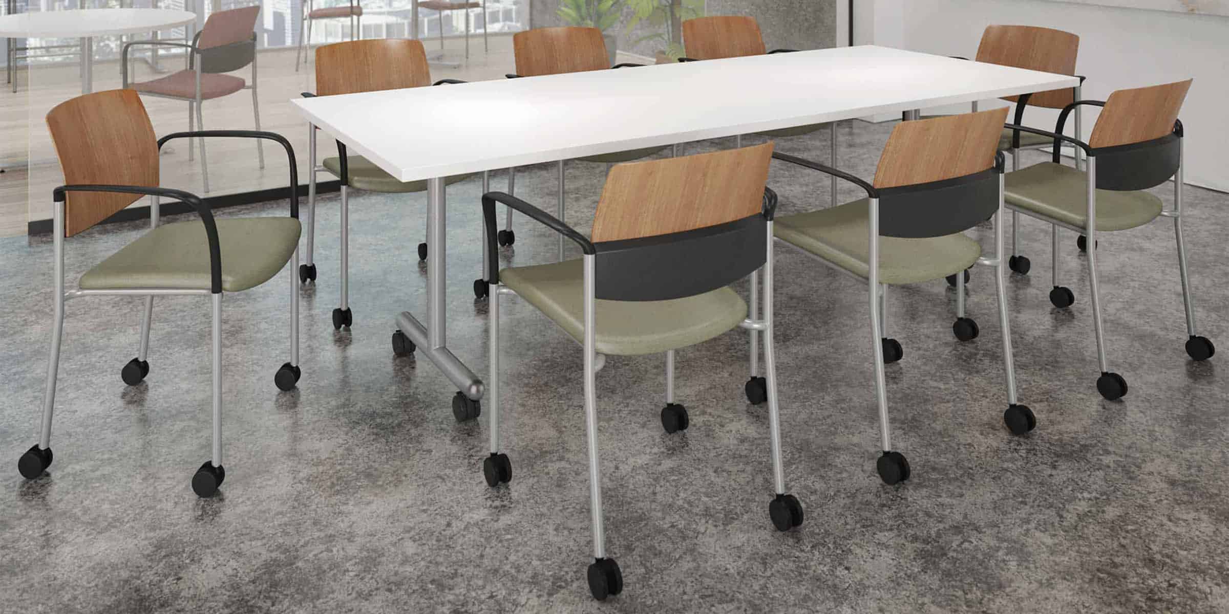 Training Room Funriture Upland Chairs and Tubular Table