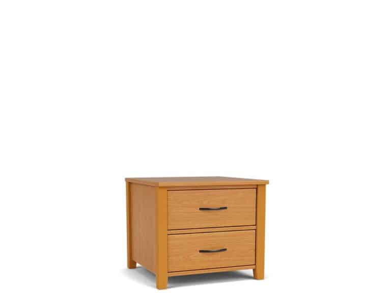 Bedroom Contract Furniture 2-Drawer Laminate and Wood Chest