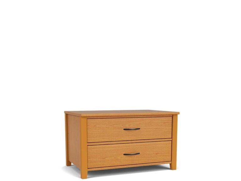 2-Drawer Laminate and Wood Furniture for Transitional Housing
