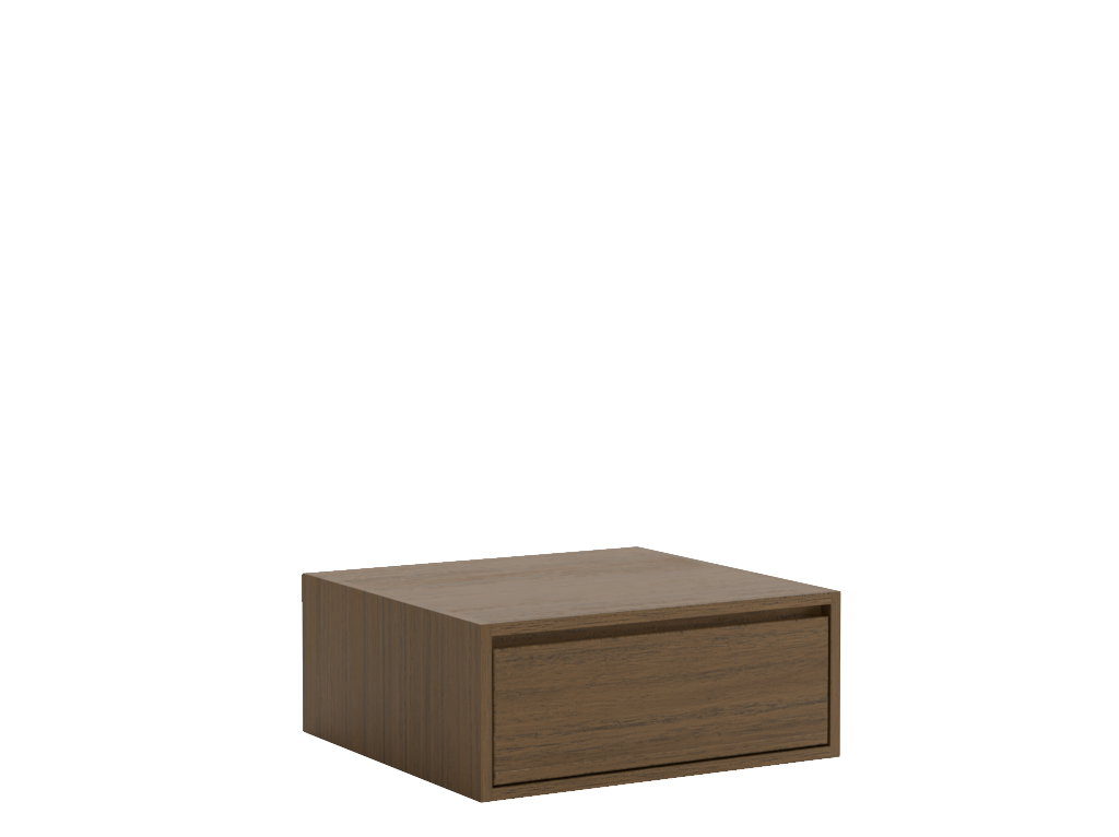 Underbed Storage with one drawer in Fawn finish.