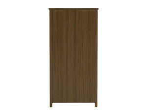Wardrobe with height adjustable hanging rod