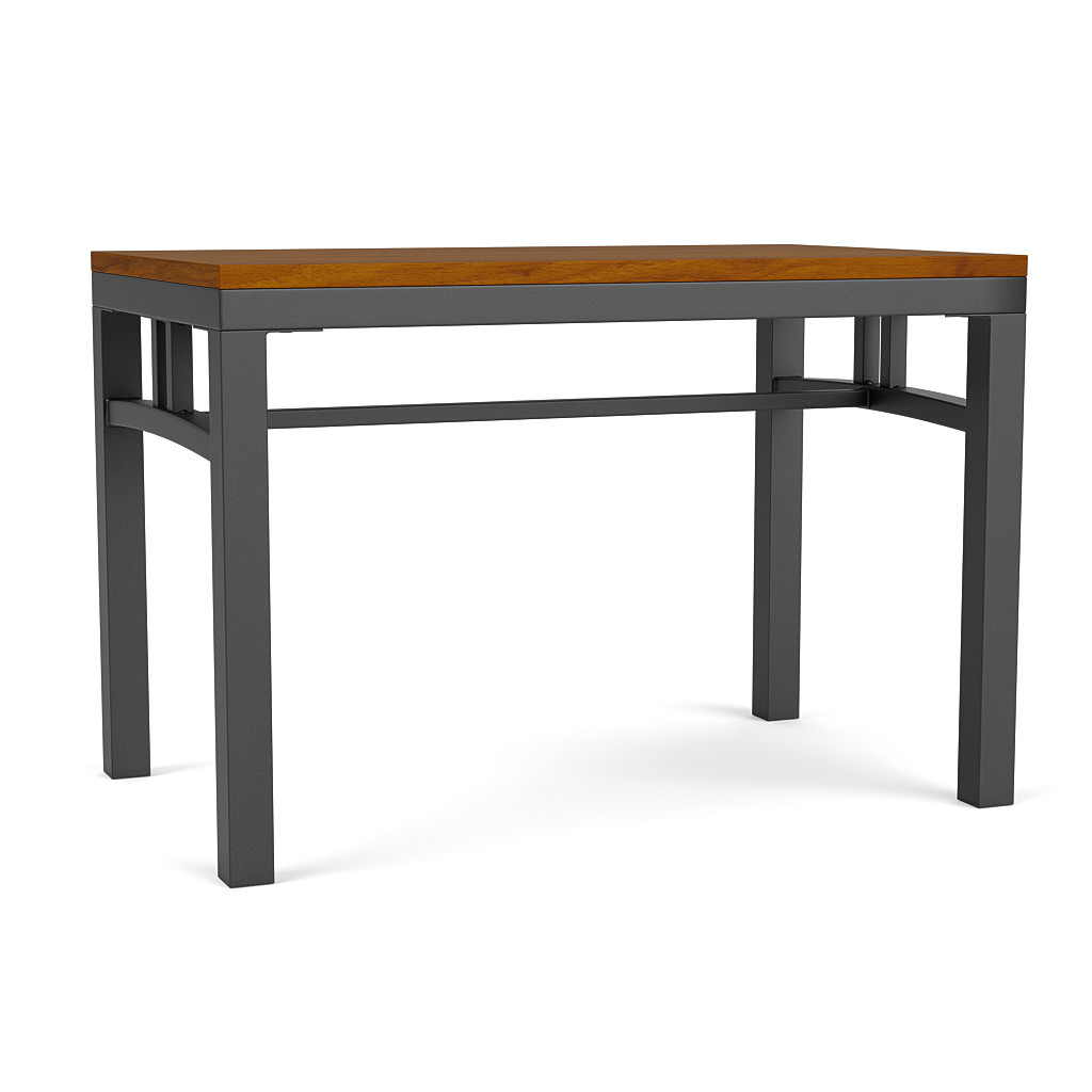 Rowan Coffee Table with Sienna finish and Black metal legs